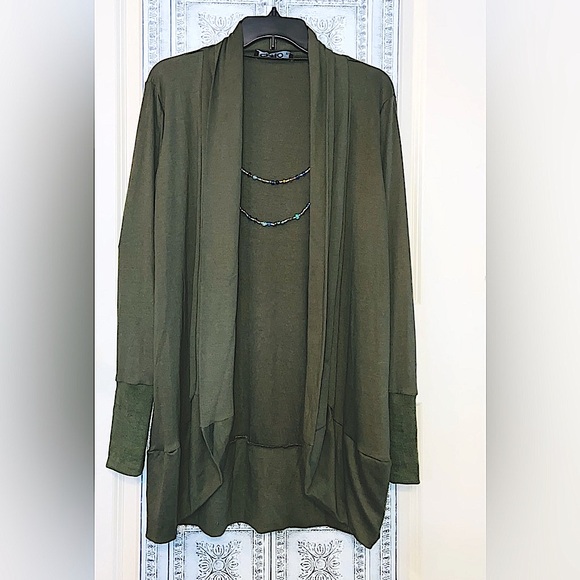 NWT CNFIO Sz-XL Easy Coordinate Cardigan- Comfort & Confidence Soft & Fresh Look - Picture 1 of 16